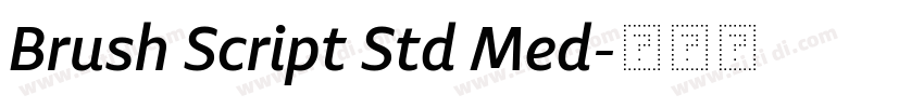 Brush Script Std Med字体转换